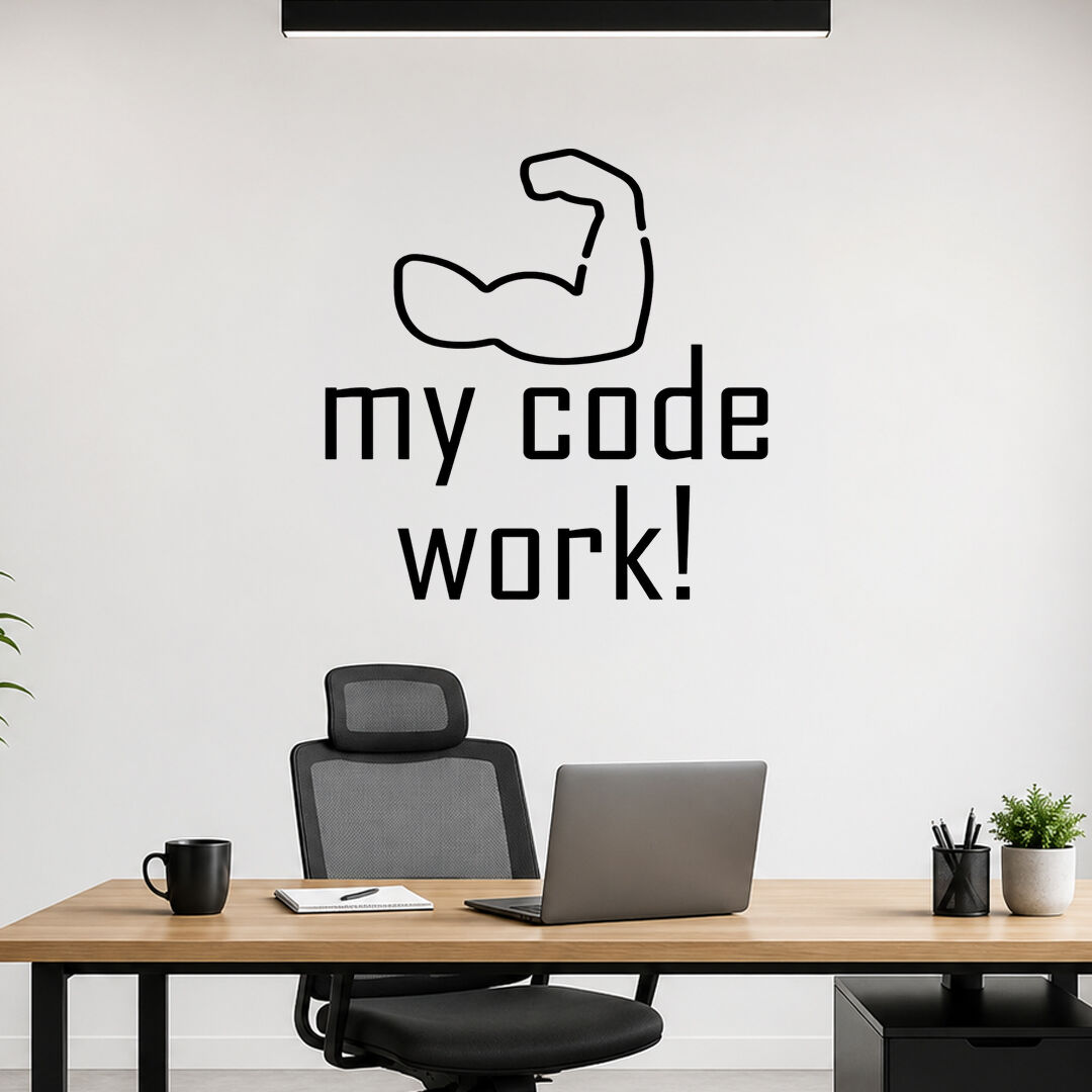 My Code Work Yazılımcı Duvar Sticker