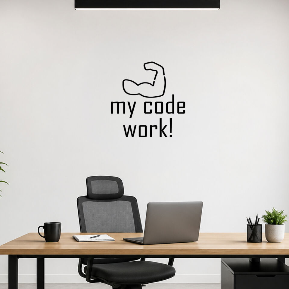 My Code Work Yazılımcı Duvar Sticker