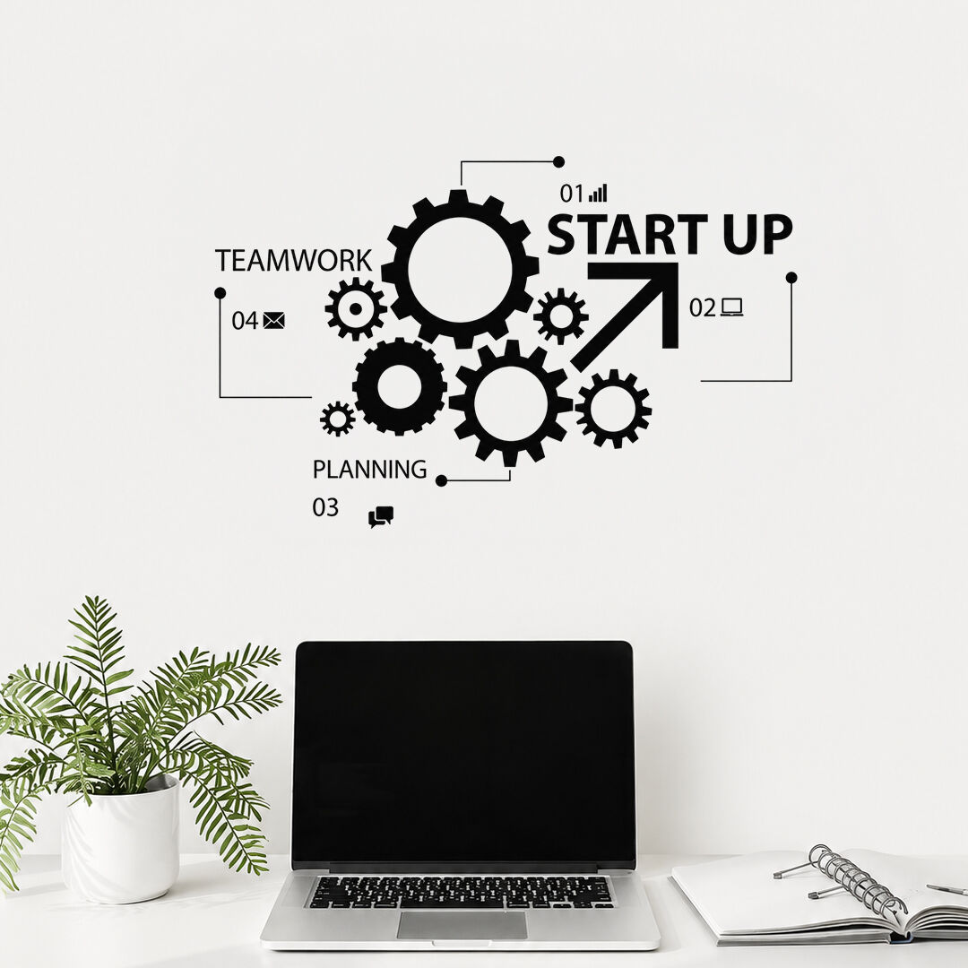 Start Up Teamwork Dekoratif Duvar Sticker