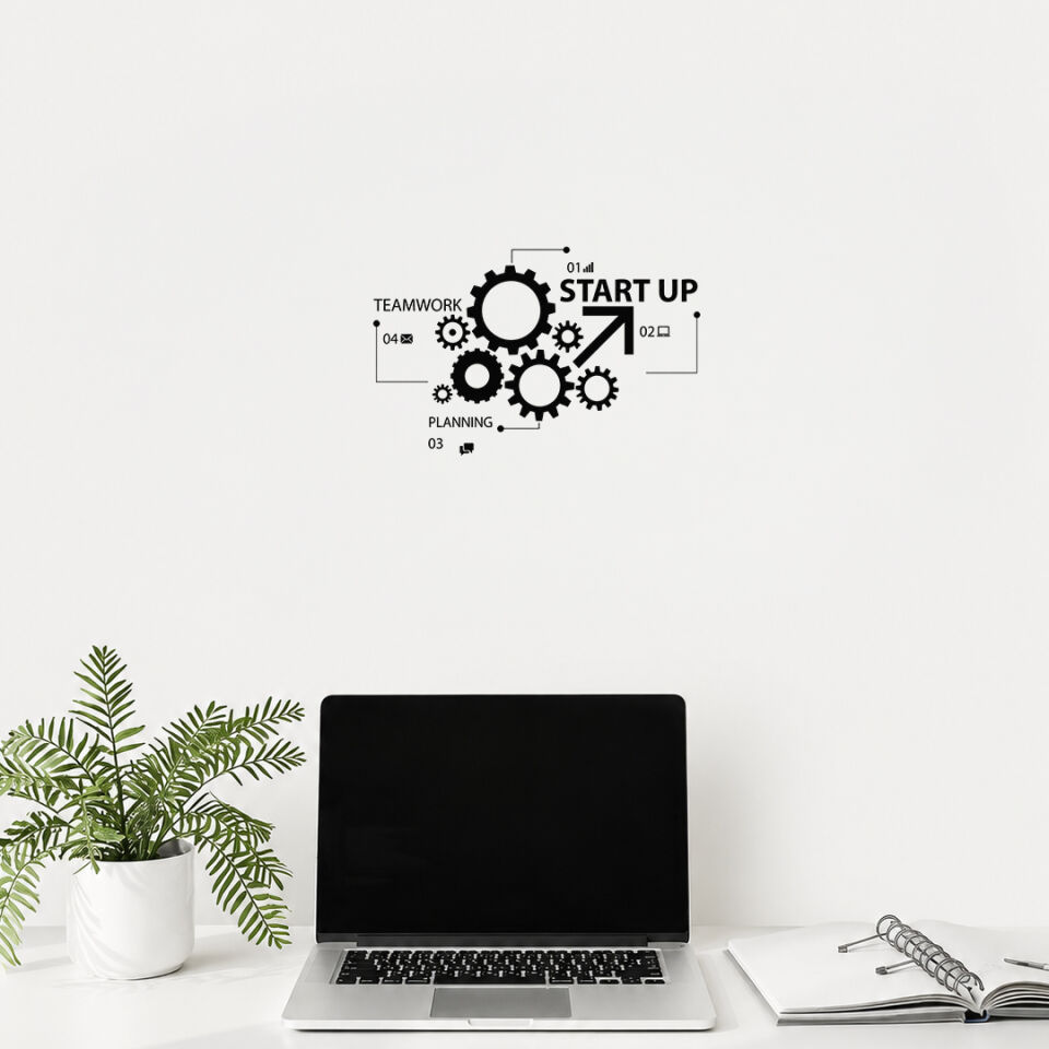 Start Up Teamwork Dekoratif Duvar Sticker