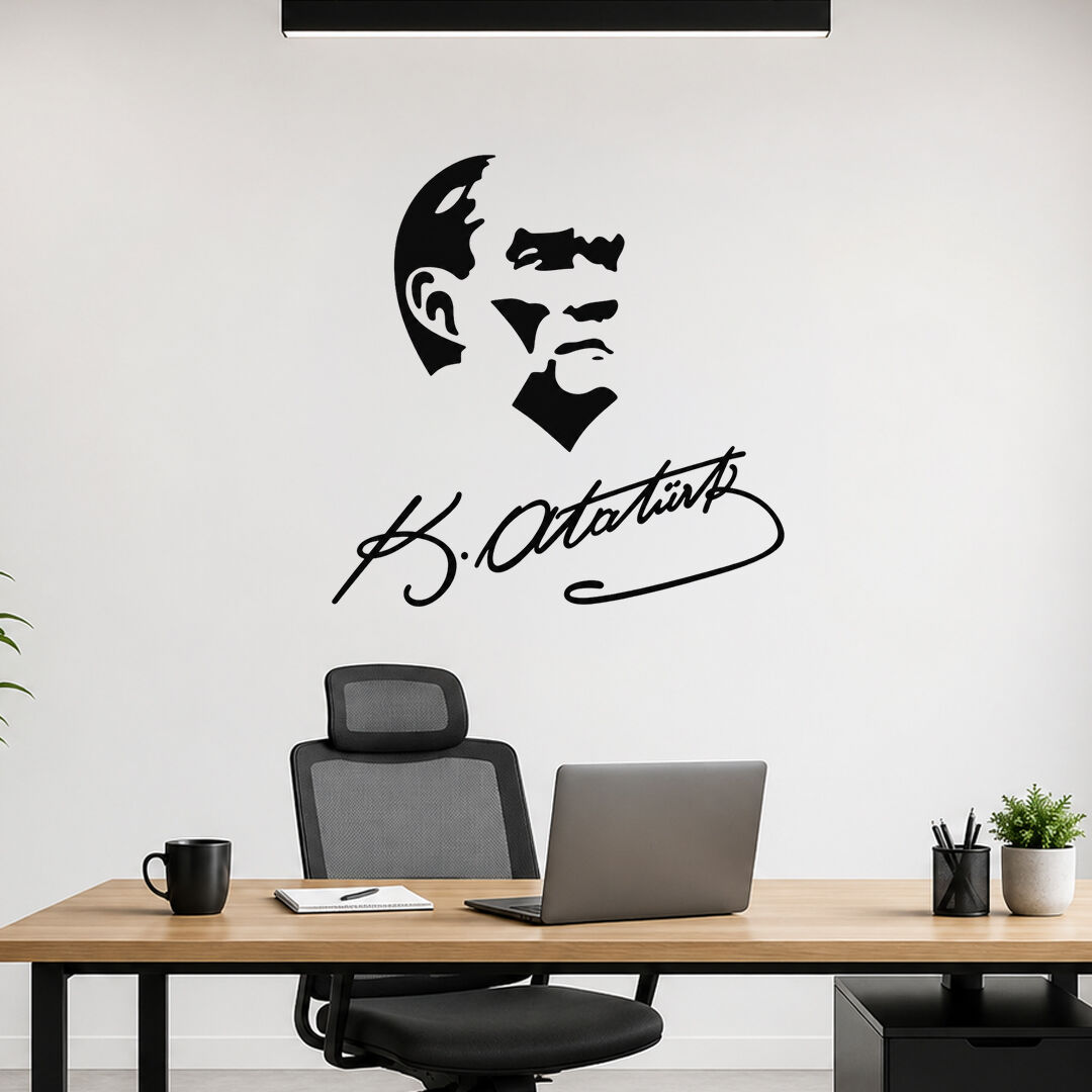 Kemal Atatürk Silüeti Duvar Sticker