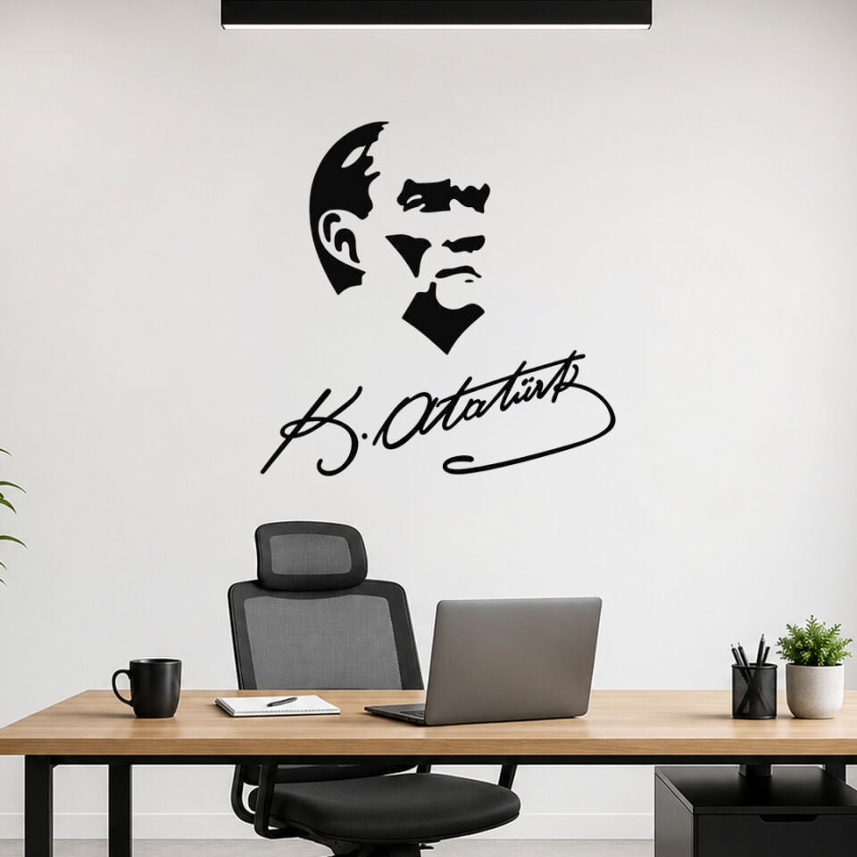 Kemal Atatürk Silüeti Duvar Sticker