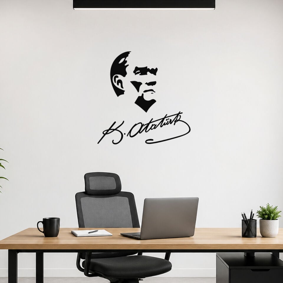 Kemal Atatürk Silüeti Duvar Sticker