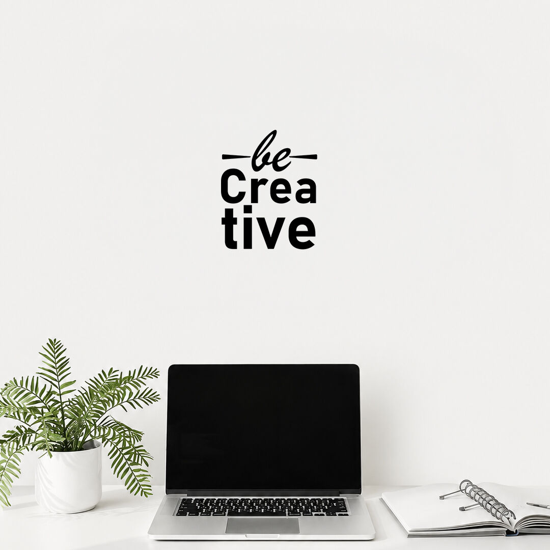 Yaratıcı Ol Be Creative Duvar Sticker 30 cm