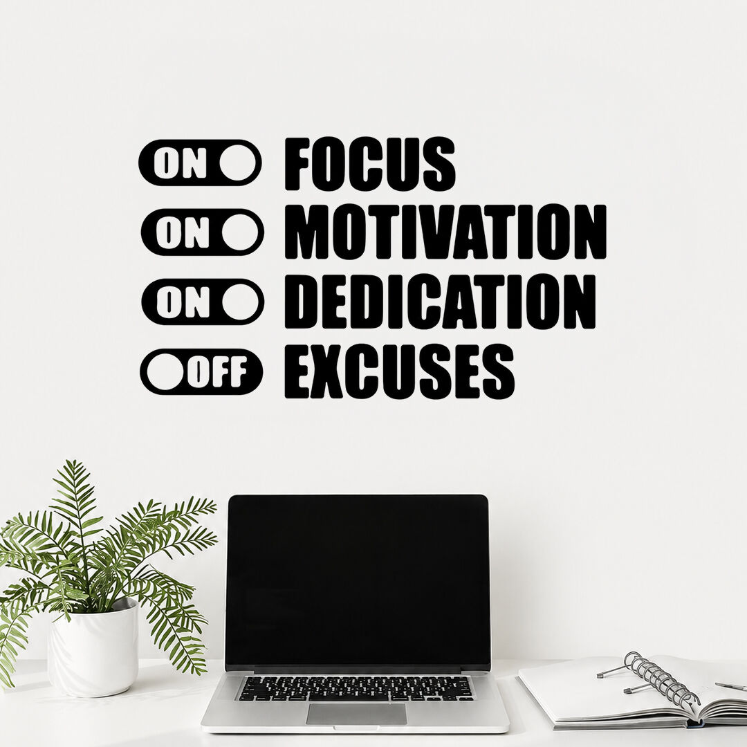 Focus Motivation Duvar Sticker