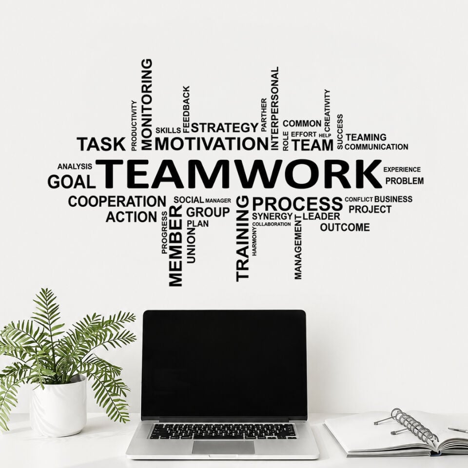 Teamwork Ekip Çalışması Ofis Duvar Sticker