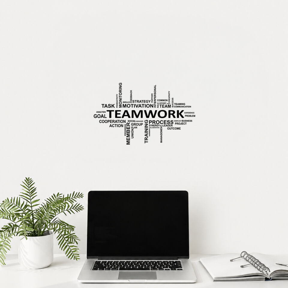 Teamwork Ekip Çalışması Duvar Sticker