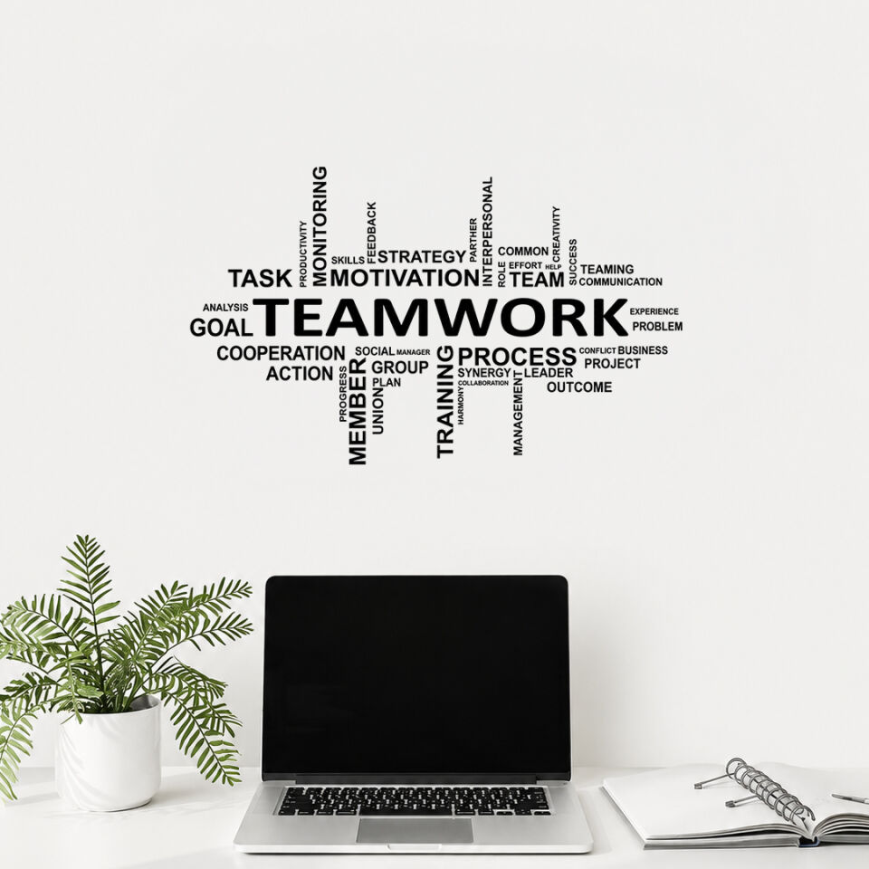 Teamwork Ekip Çalışması Duvar Sticker