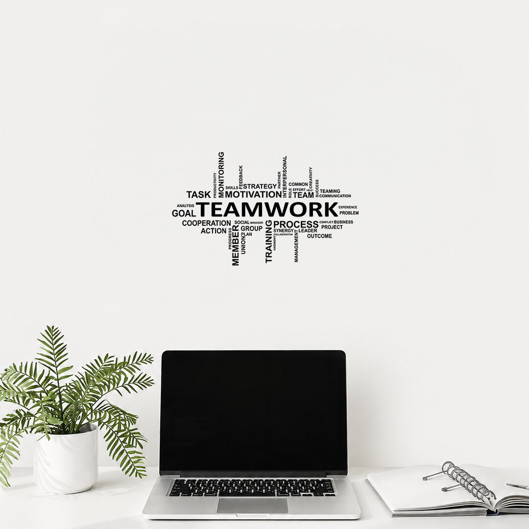 Teamwork Ekip Çalışması Ofis Duvar Sticker 30 cm