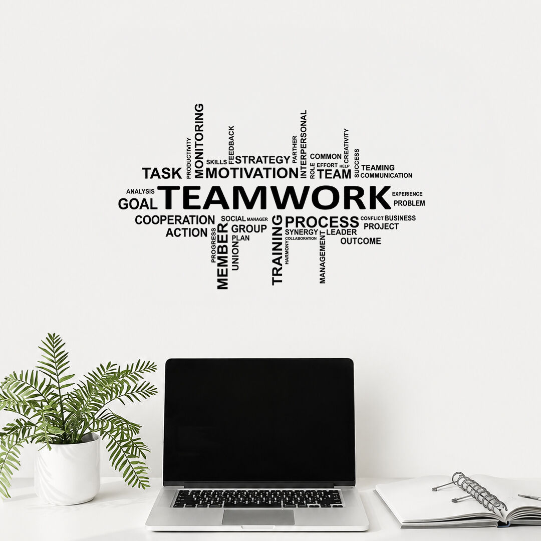 Teamwork Ekip Çalışması Ofis Duvar Sticker 60 cm