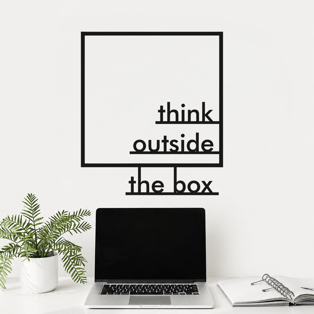 Think Outside The Box Yaratıcı Düşünce Duvar Sticker