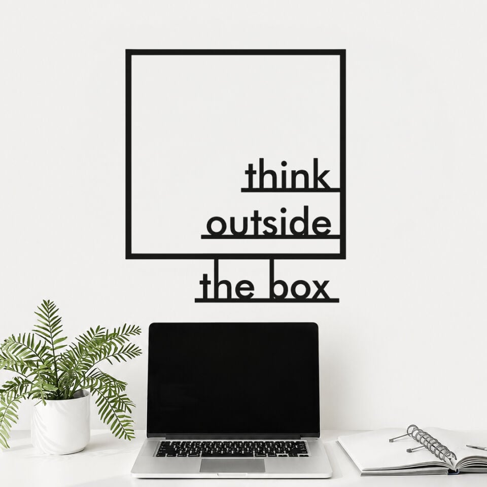 Think Outside The Box Yaratıcı Düşünce Duvar Sticker