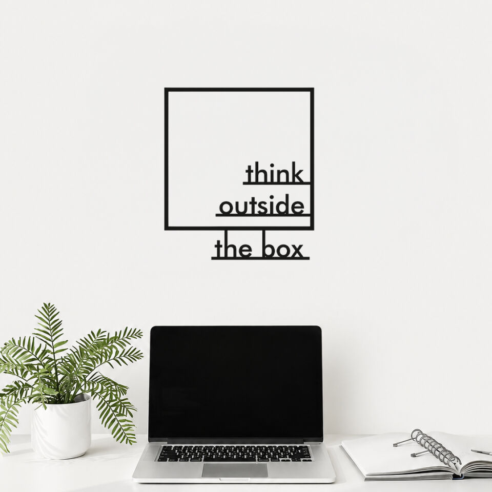 Think Outside The Box Yaratıcı Düşünce Duvar Sticker