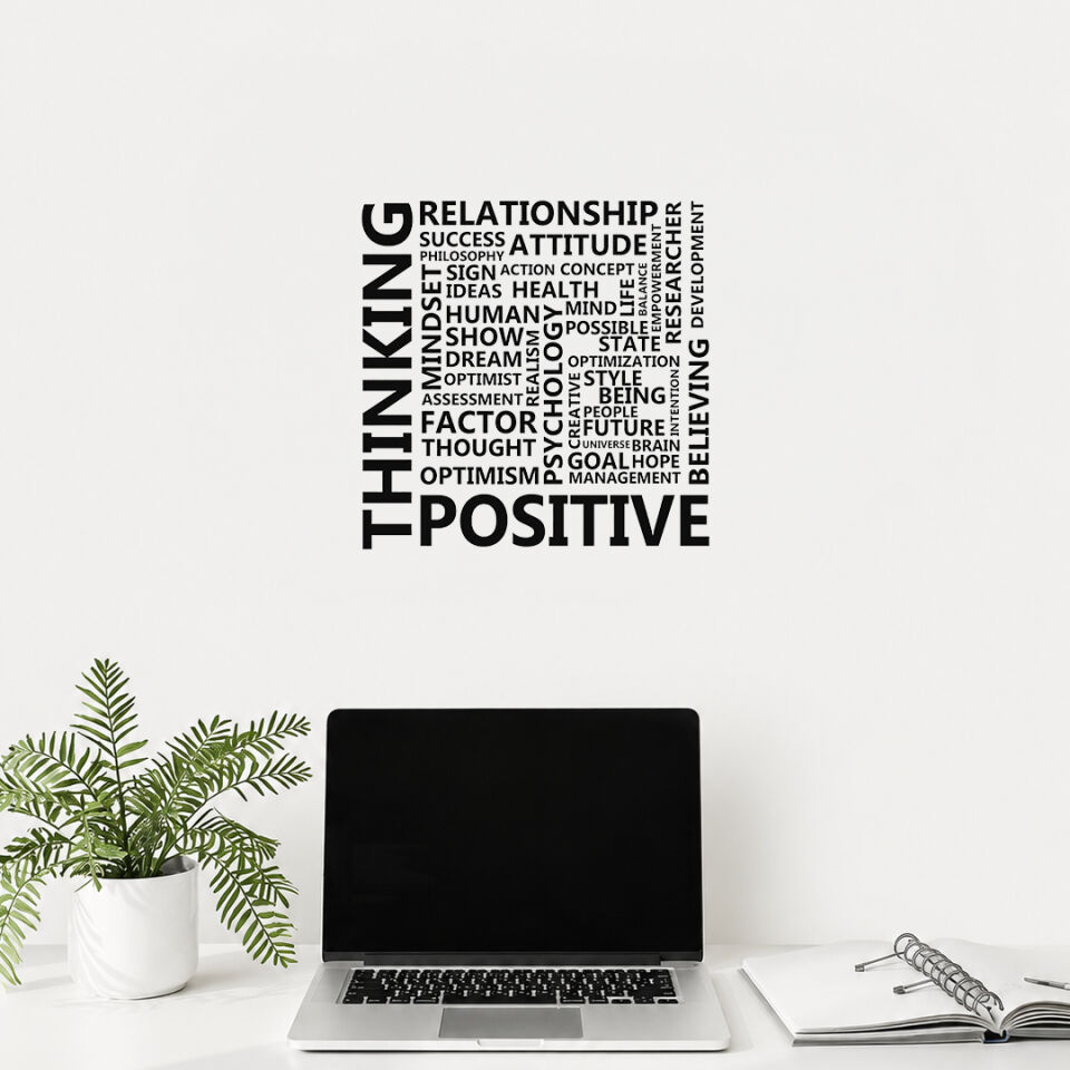Think Positive Pozitif Düşün Duvar Sticker