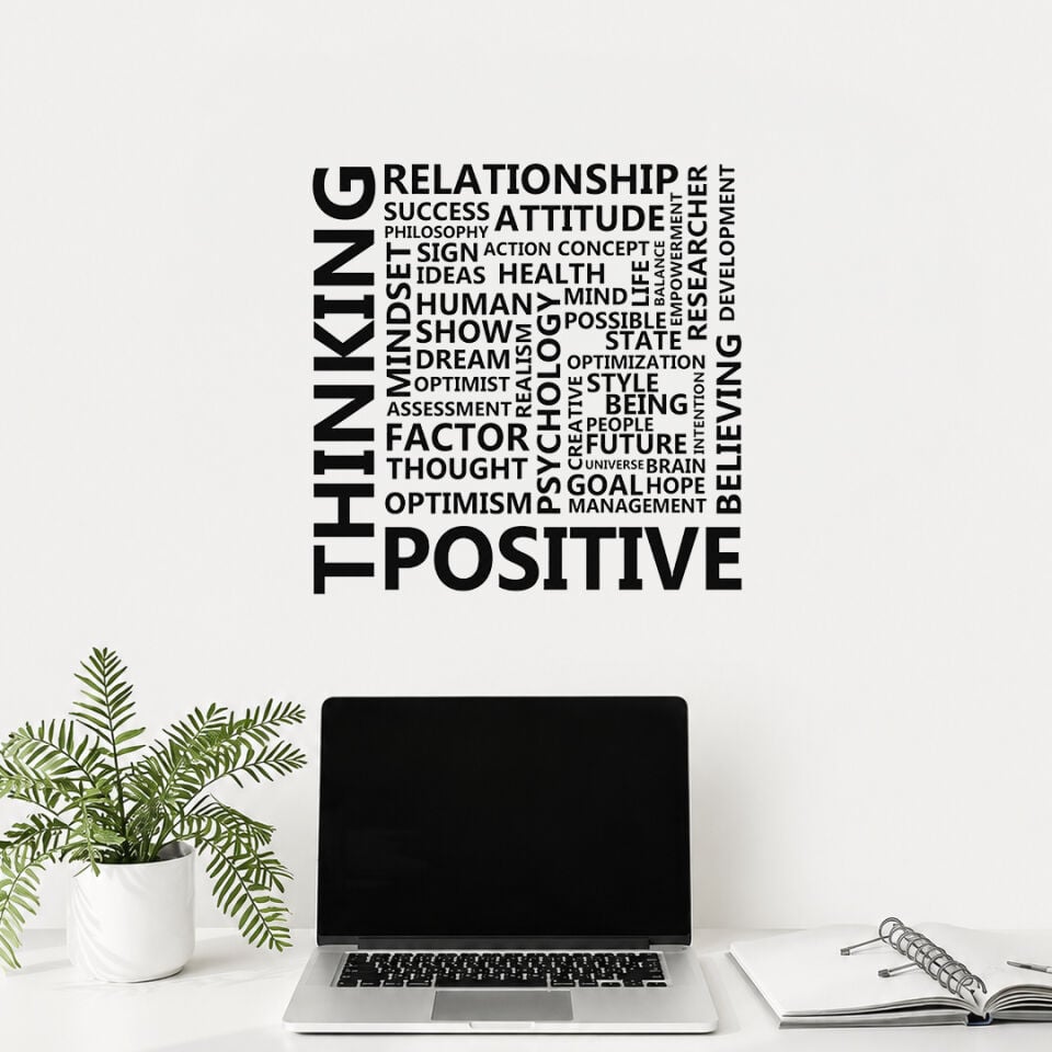 Think Positive Pozitif Düşün Duvar Sticker