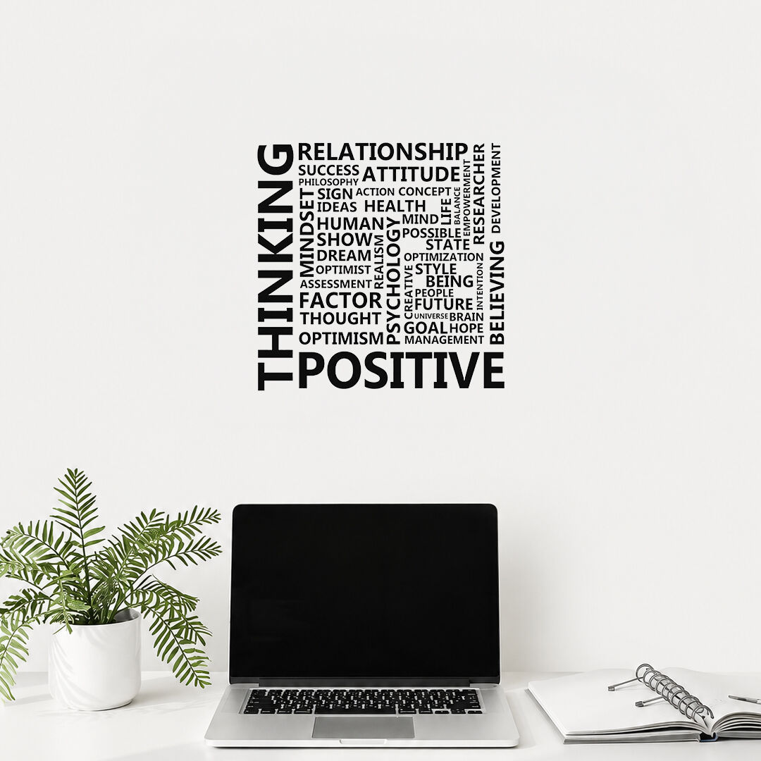 Think Positive Pozitif Düşün Duvar Sticker 30 cm
