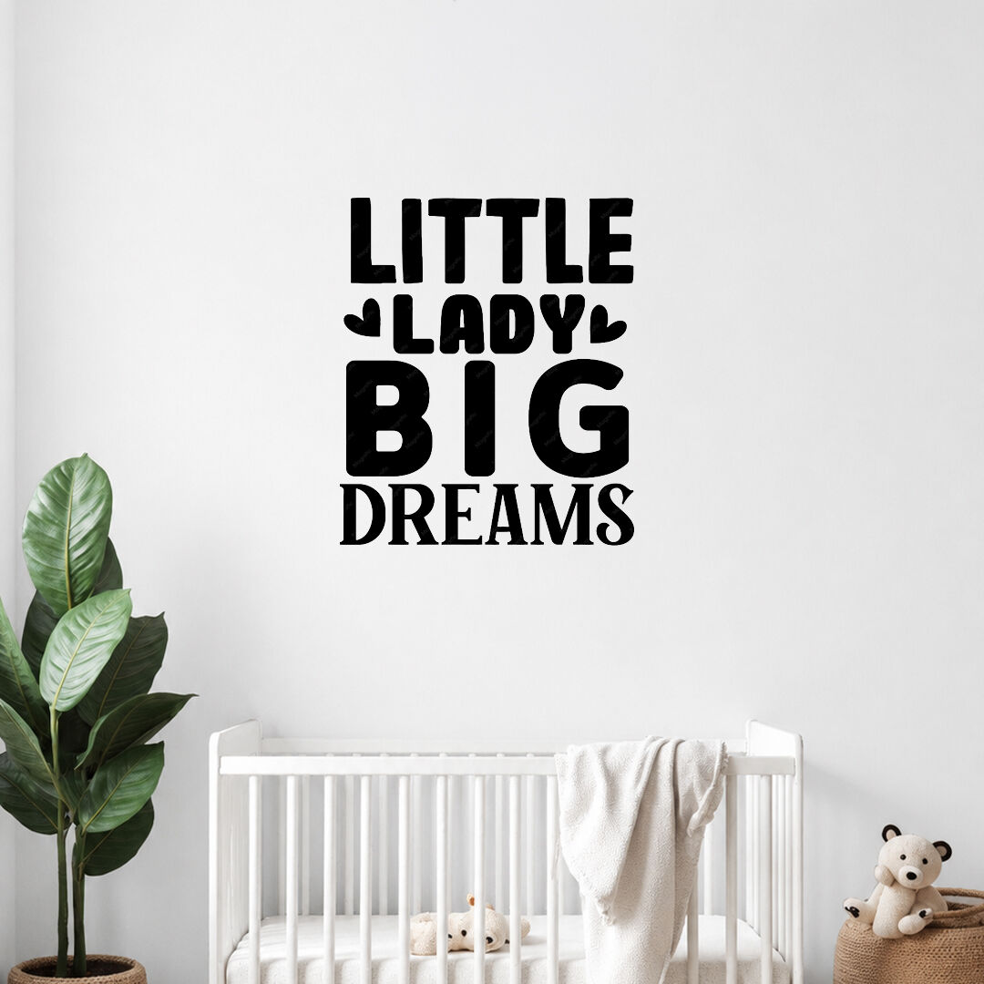 Little Lady Big Dreams Duvar Sticker 60 cm