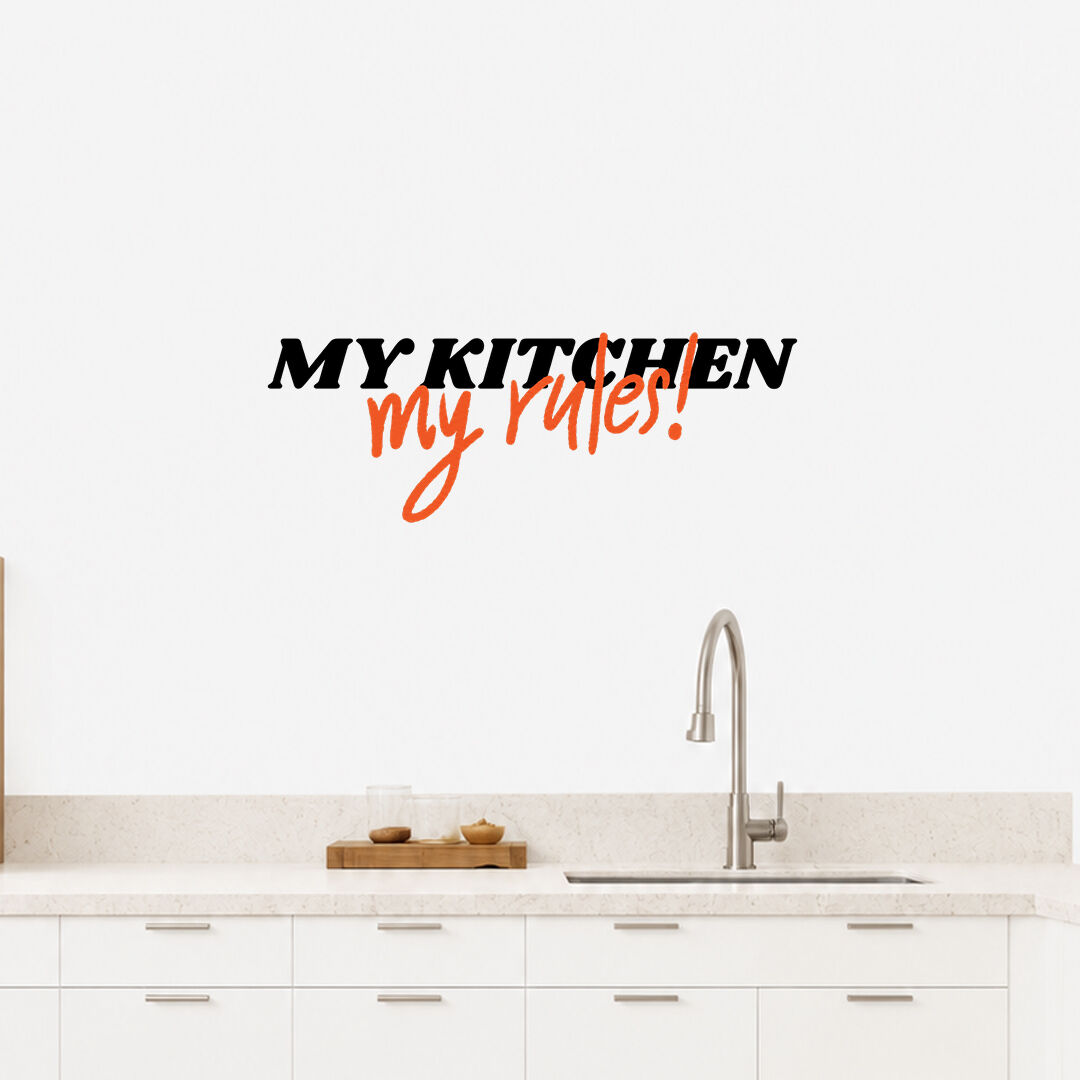 My Kitchen My Rules Duvar Sticker 60 cm