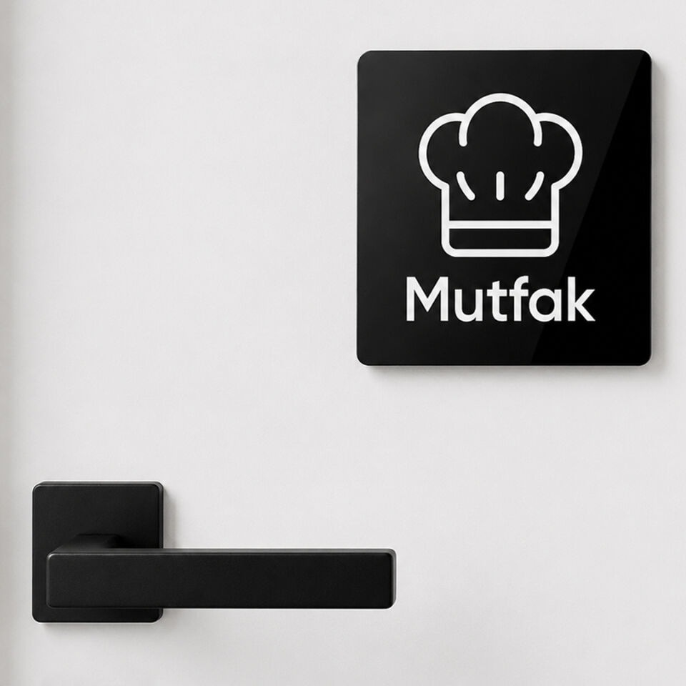 Mutfak Wc Kapı İsimliği 12x24 cm