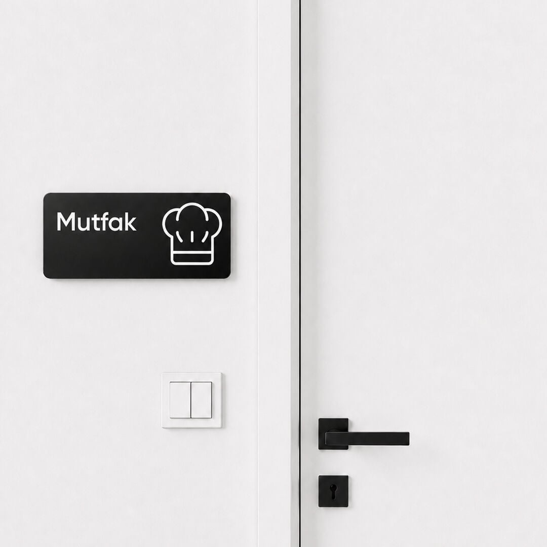 Mutfak Wc Kapı İsimliği 12x24 cm