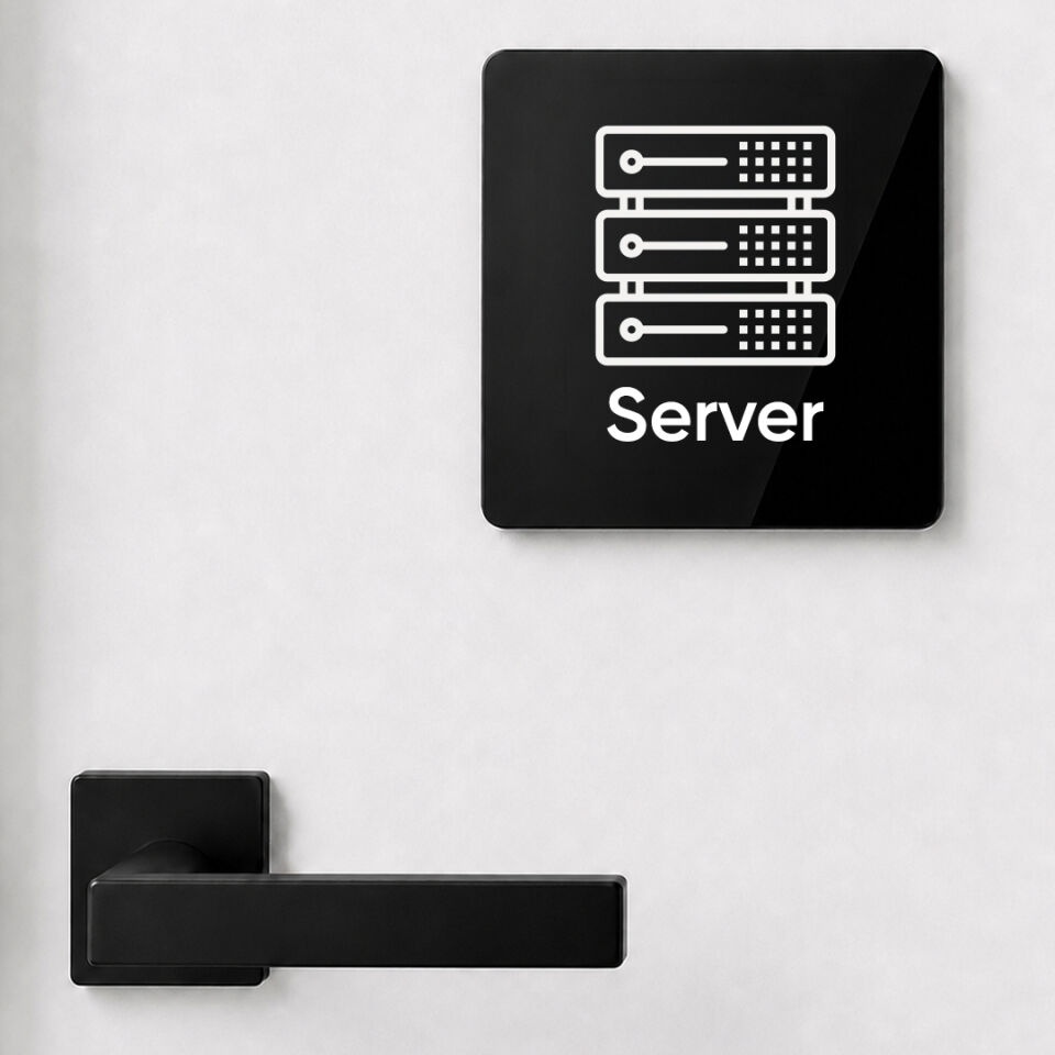 Server Odası Kapı İsimliği