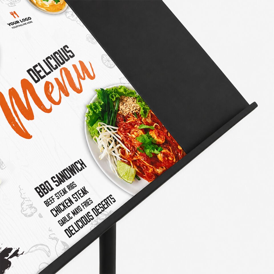 Restoran Önü Metal Menü Panosu