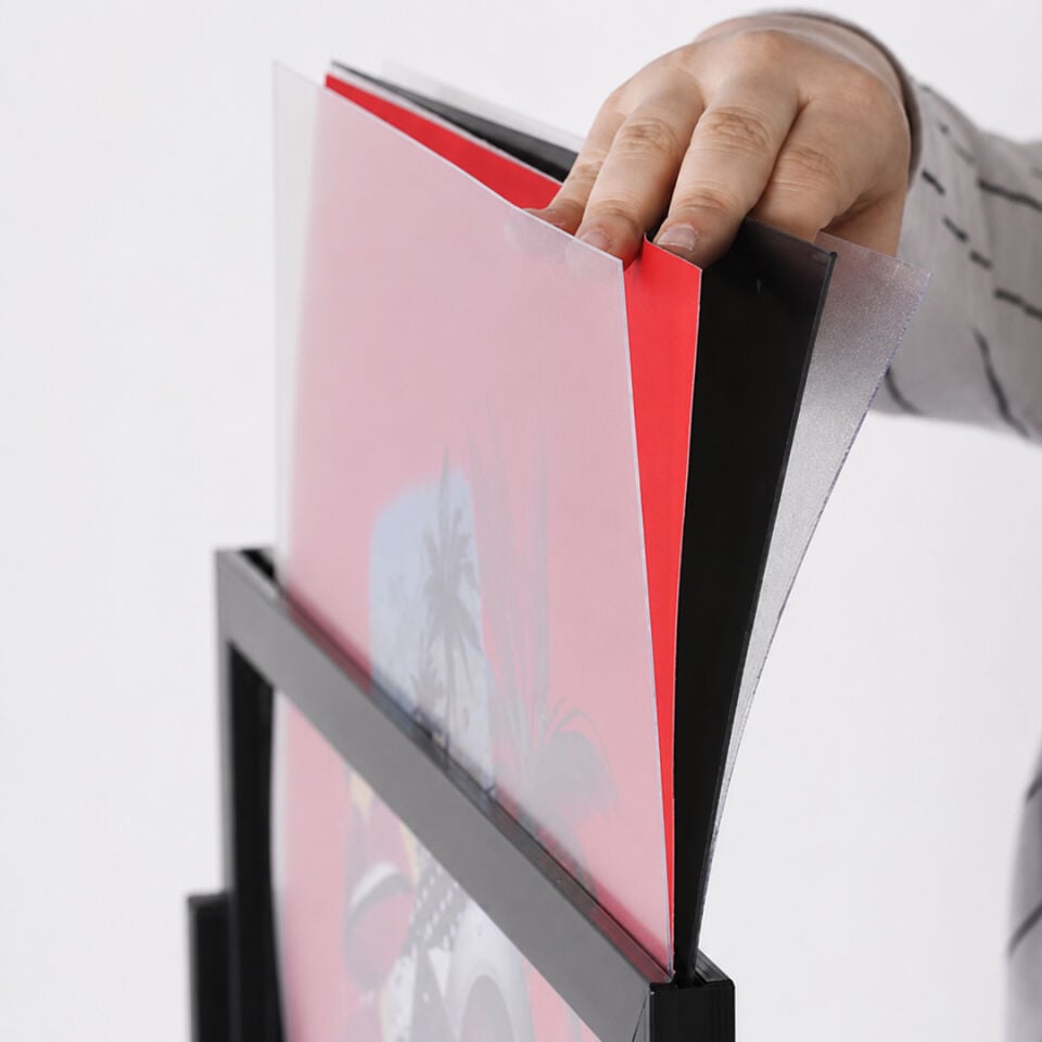 Eko Poster Pano Tek Katlı B2 50x70cm Siyah